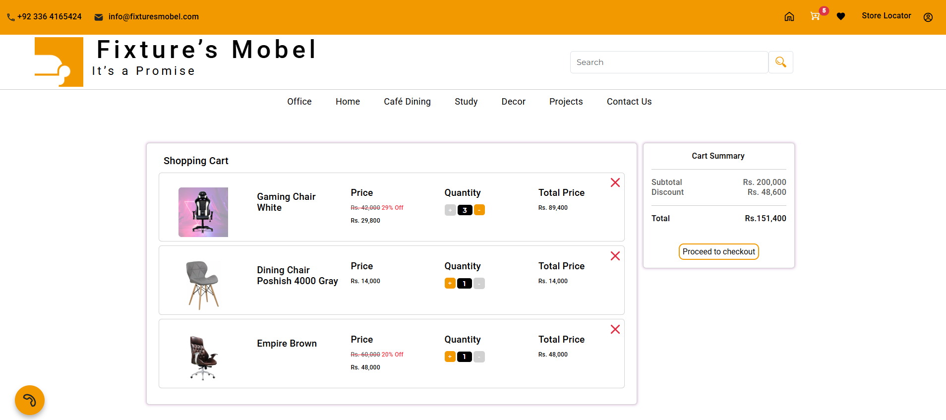 Fixture's Mobel Website screenshot 2